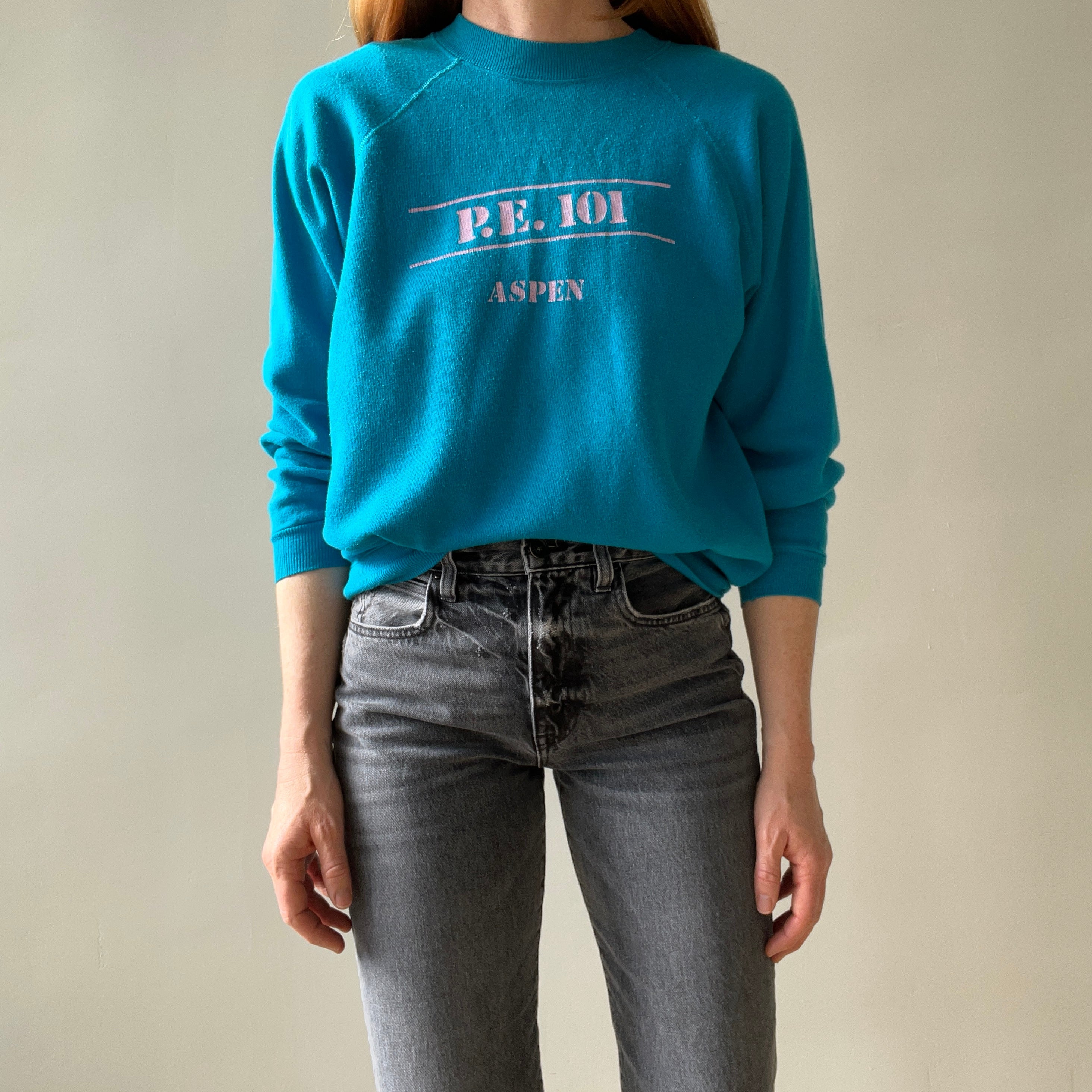 1980s P.E. 101 - Aspen Sweatshirt -  Great for Ski Bums!