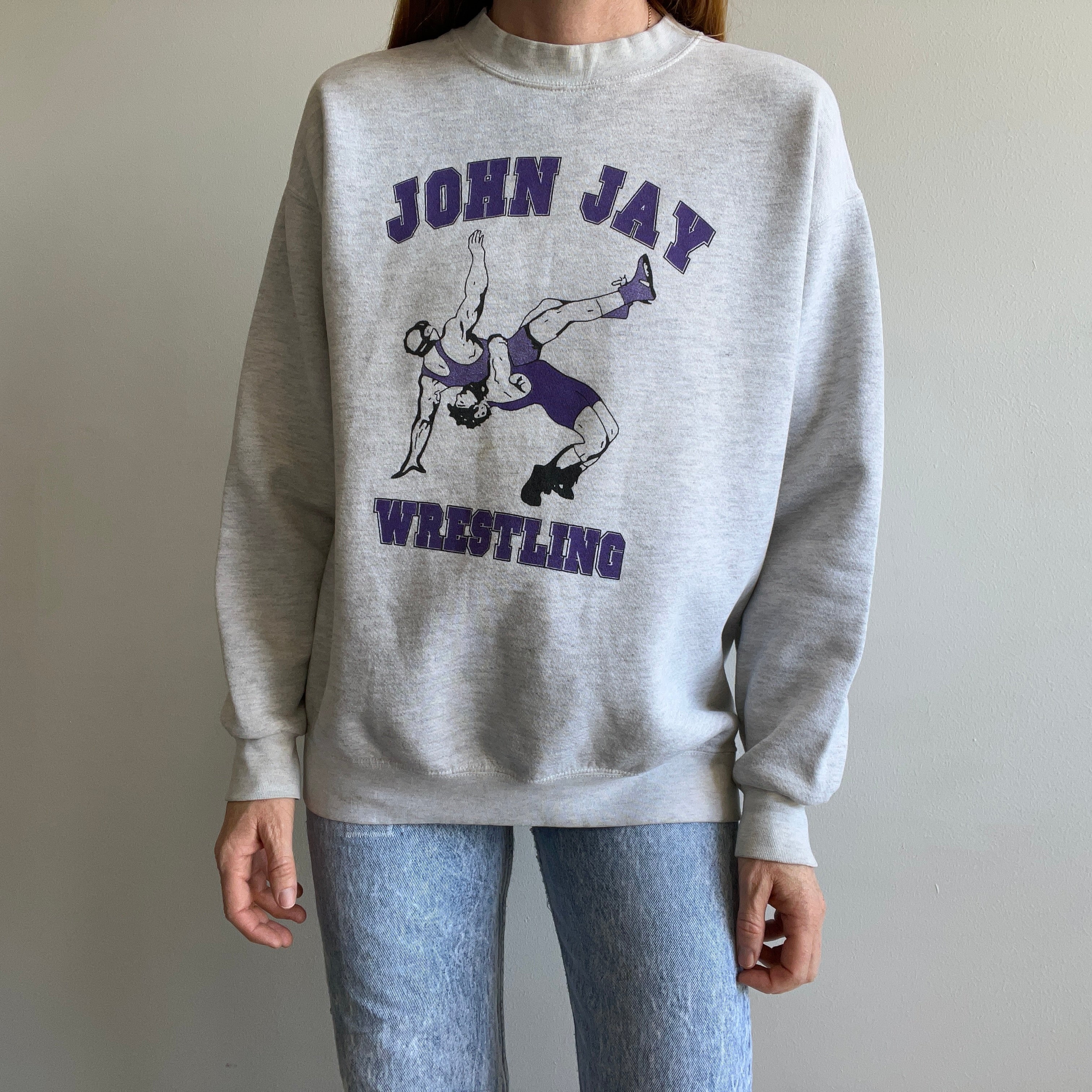 1990s John Jay Wrestling Front and Back Sweatshirt