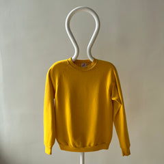 1980s Mustard/Marigold Stained Raglan Sweatshirt