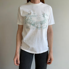 1980s Nantucket Map Cotton T-Shirt