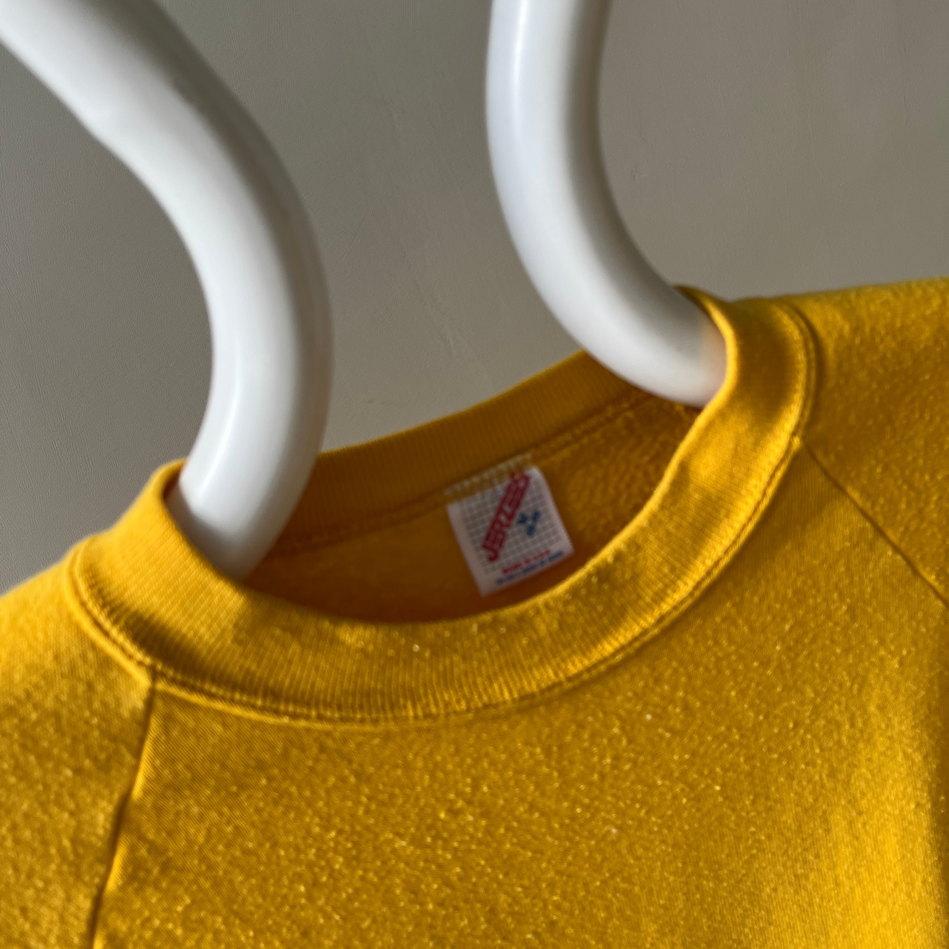 1980s Mustard/Marigold Stained Raglan Sweatshirt