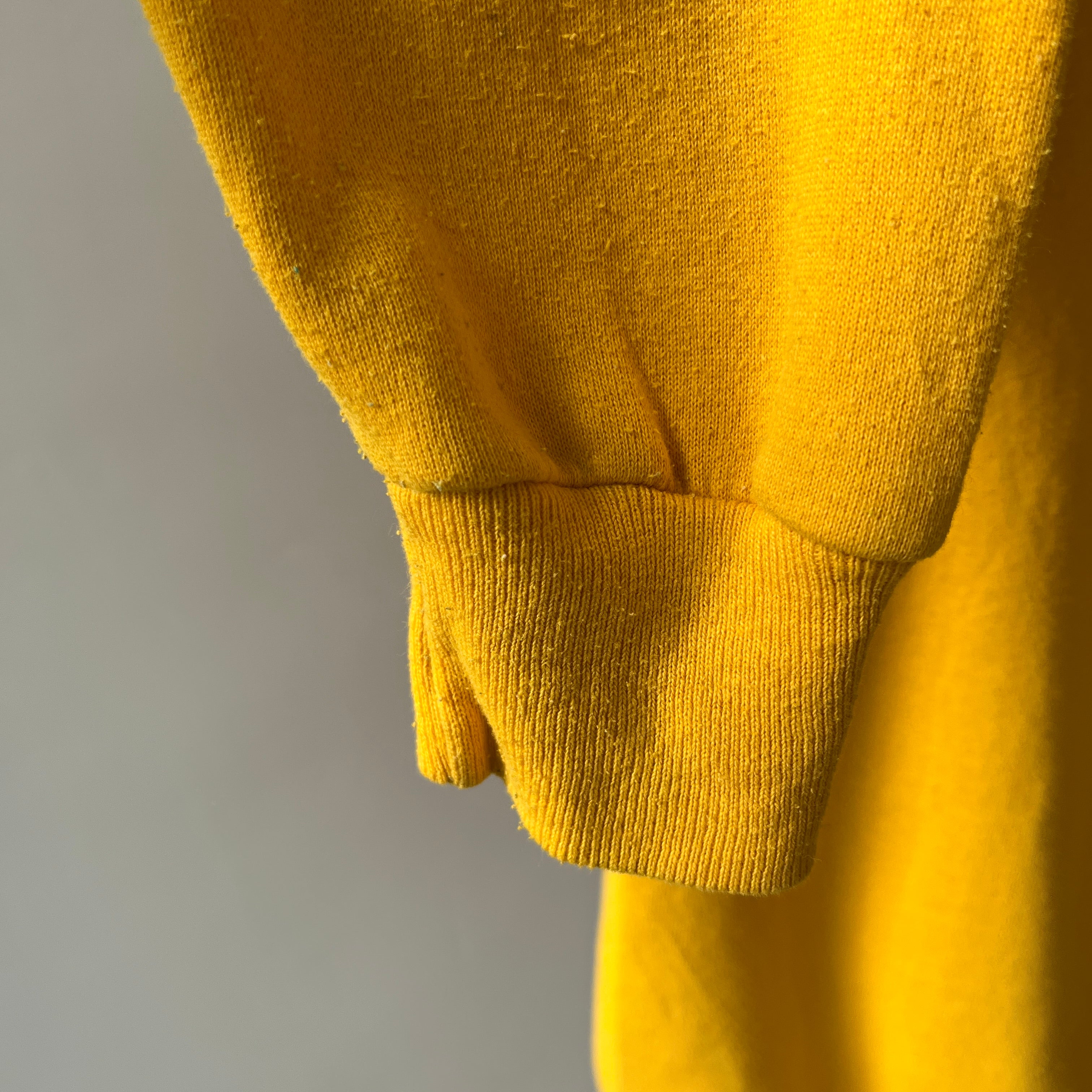 1980s Mustard/Marigold Stained Raglan Sweatshirt