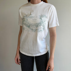 1980s Nantucket Map Cotton T-Shirt
