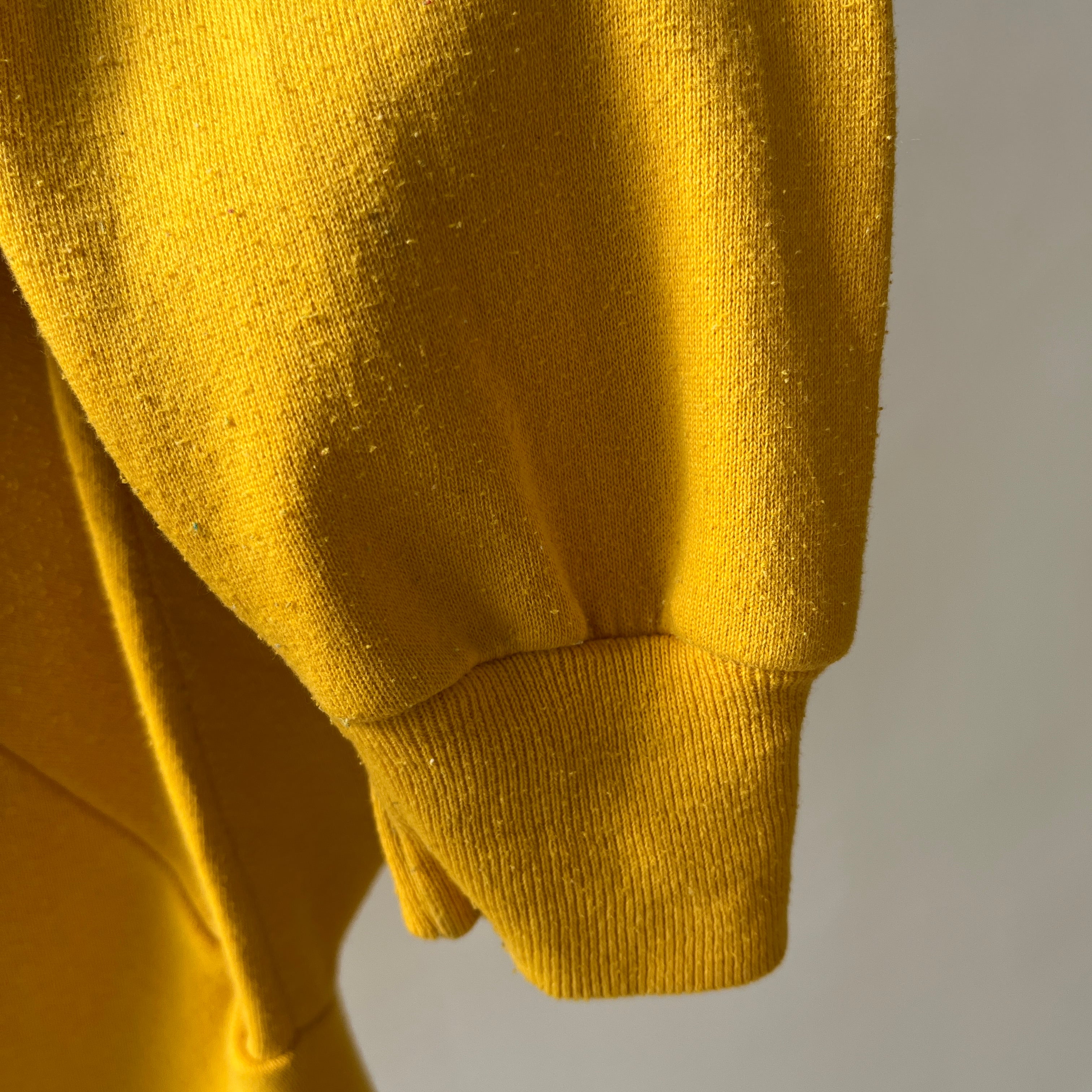 1980s Mustard/Marigold Stained Raglan Sweatshirt