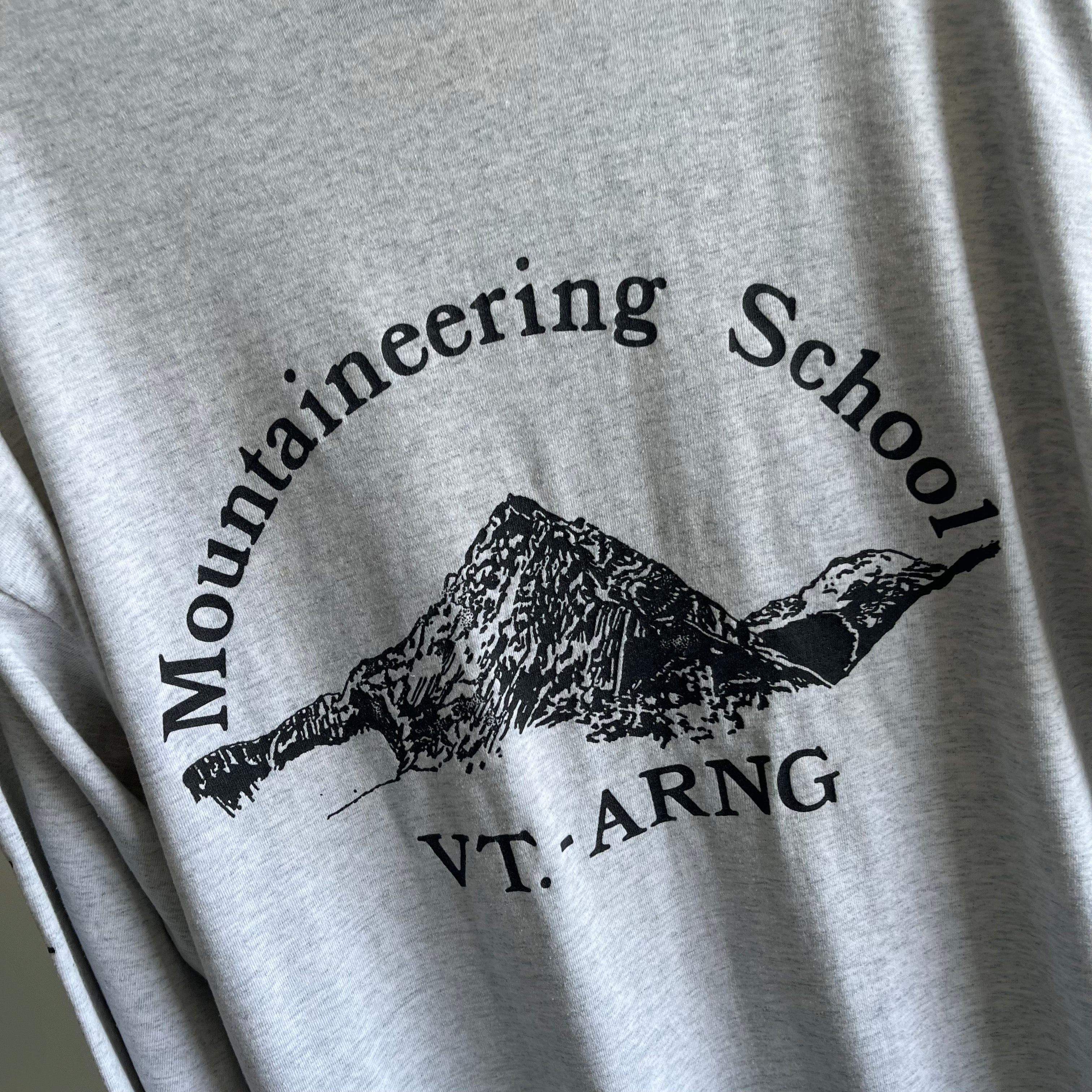 1990s Mountaineering School Front and Back Long Sleeve T-SHirt