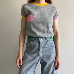 1980s Color Block Warm Up Sweatshirt - Smaller SIze
