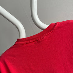 1990s Nicely Worn HHW Boxy Faded Red Blank T-Shirt
