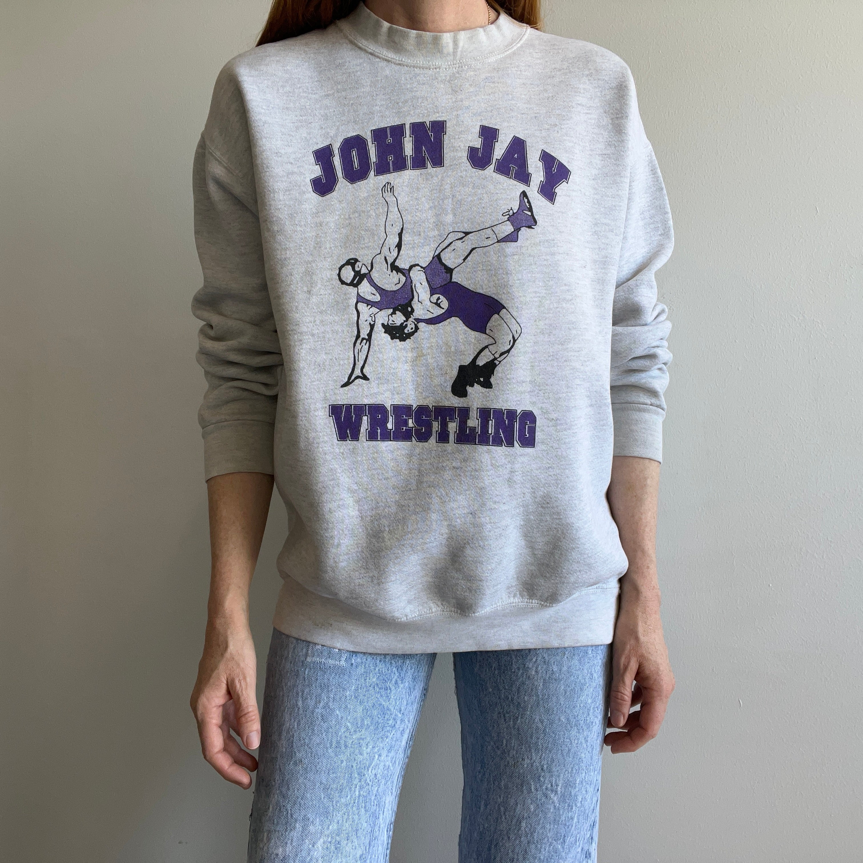 1990s John Jay Wrestling Front and Back Sweatshirt