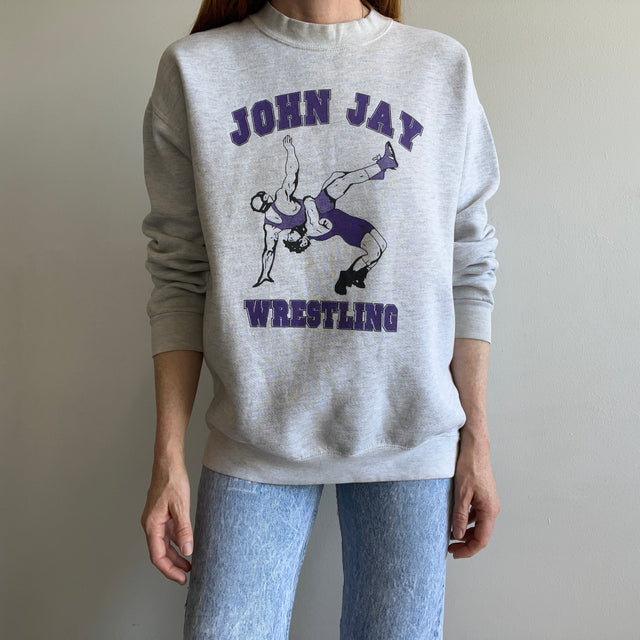 1990s John Jay Wrestling Front and Back Sweatshirt