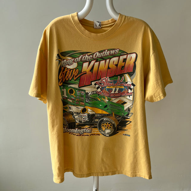 2000s Steve Kinser Front and Back Sprint Car Racing T-Shirt