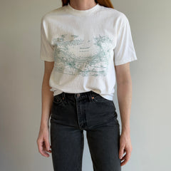 1980s Nantucket Map Cotton T-Shirt