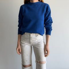 1980s Speckled Black/Heather Blue Sweatshirt