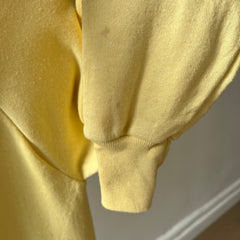 1970s Buttery Yellow Pull Over Hoodie !!!!