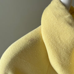 1970s Buttery Yellow Pull Over Hoodie !!!!