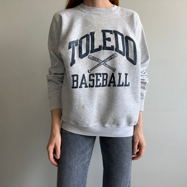 1980s Toledo Baseball Super Stained Sweatshirt that belonged to "Mom"