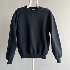 1990s Heavyweight Structured Blank Black Sweatshirt by Jerzees
