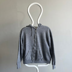 1970s Gray Zip Up Hoodie