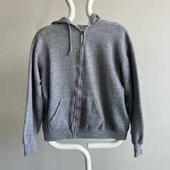 1970s Gray Zip Up Hoodie