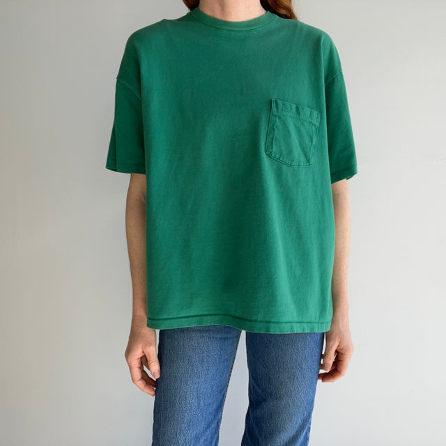 1990s USA Made Gap Green Pocket T-Shirt