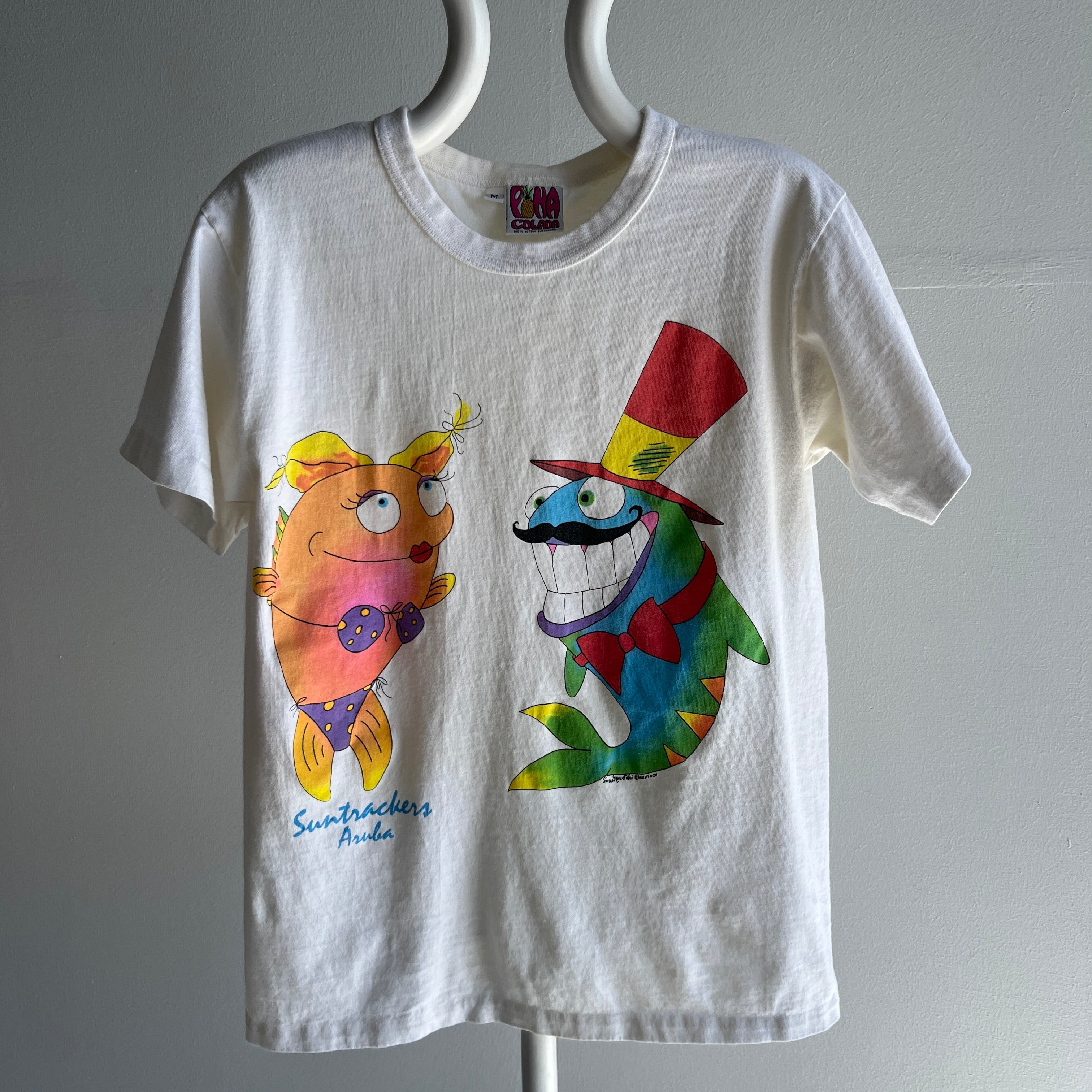 1990s Suntrackers Aruba AWESOME Content Tourist T-Shirt