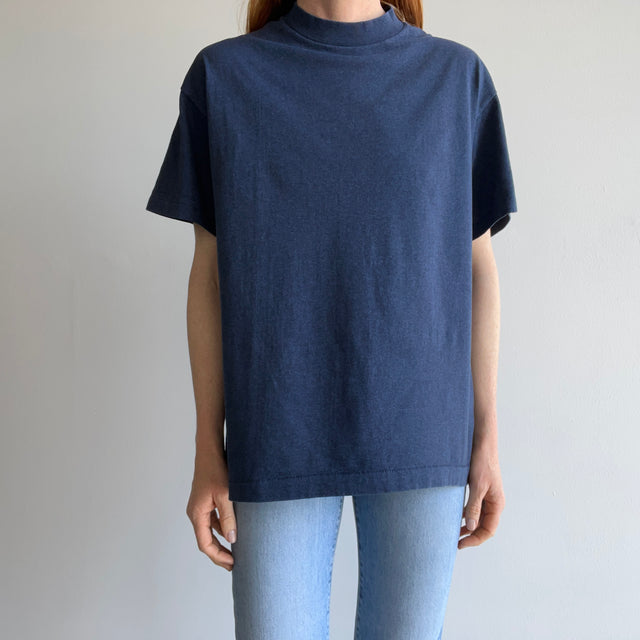 1980s Absolutely Beautiful Blank Navy T-Shirt - Above Average