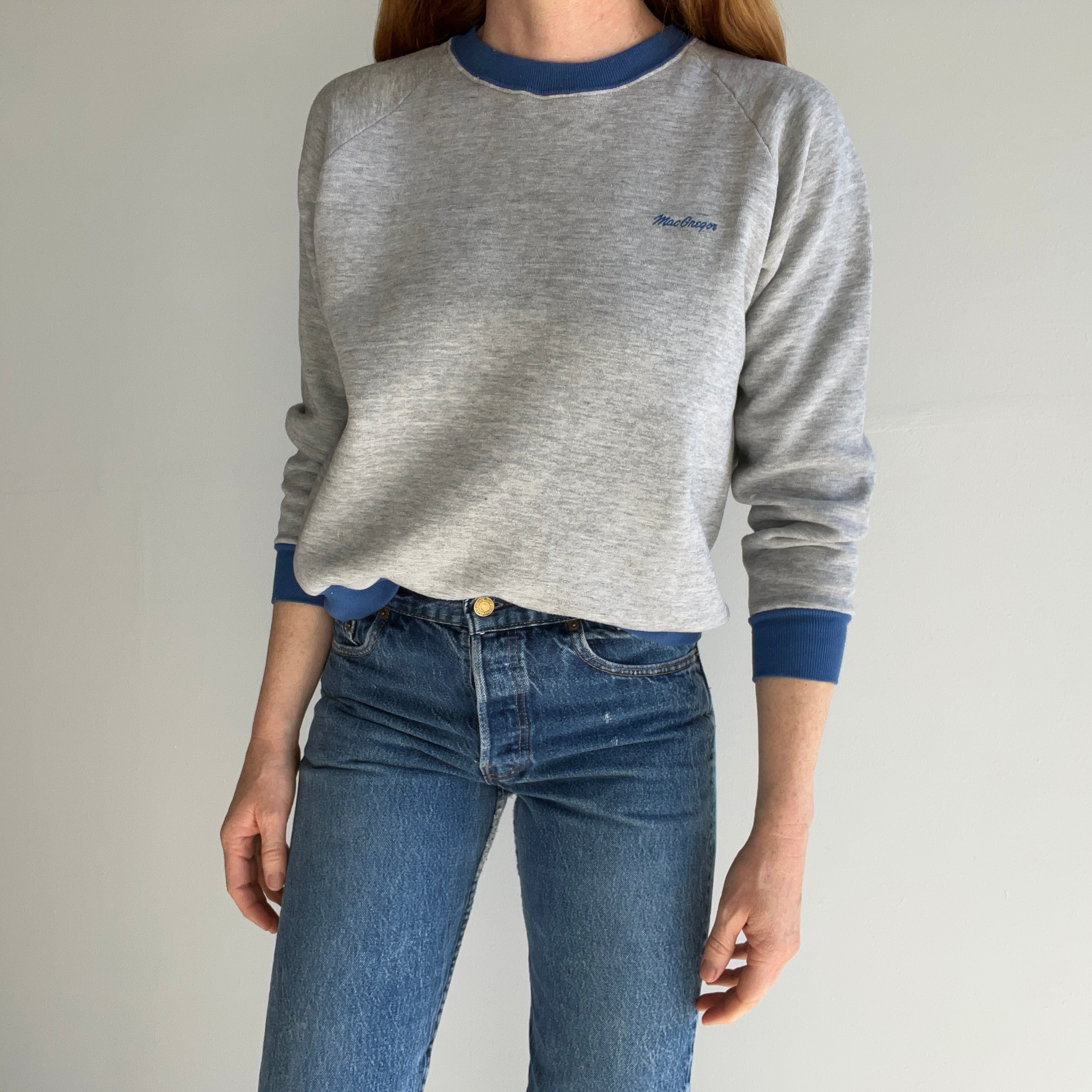 1980s Two Tone MacGregor Dreamy Thinned Out Sweatshirt - Oh My
