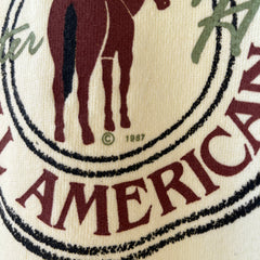 1987 Pastel Yellow Original All American Quarter Horse Sweatshirt - Calling Horsey Pals!