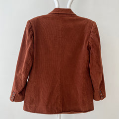 1970s Brown Saint Laurent Double Breasted Corduroy Jacket