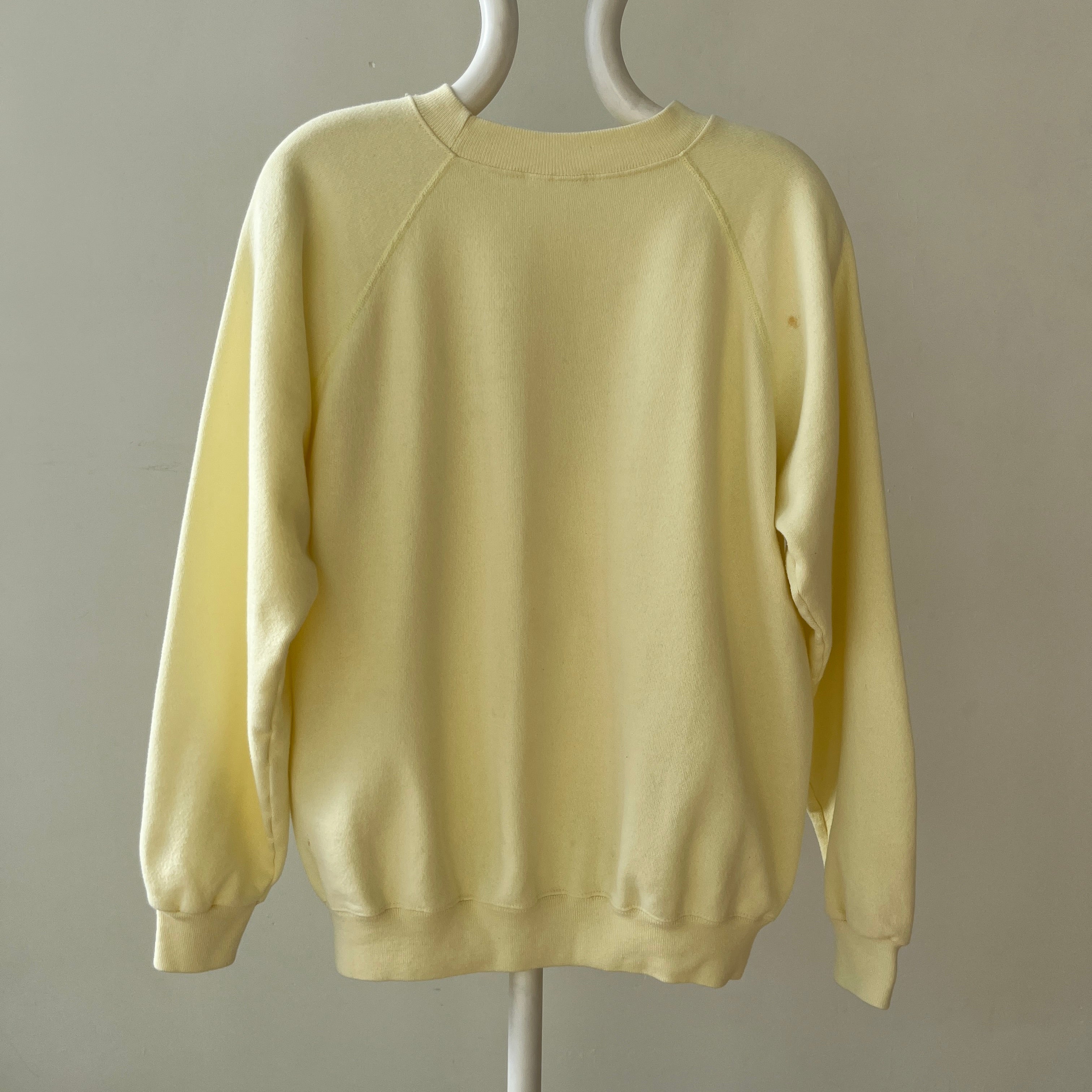 1987 Pastel Yellow Original All American Quarter Horse Sweatshirt - Calling Horsey Pals!