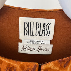 1980s Brown Alligator Print Blazer by Bill Blass