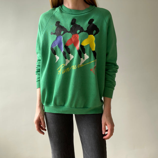 1980s Runners Sweatshirt - Thinned Out and Awesome