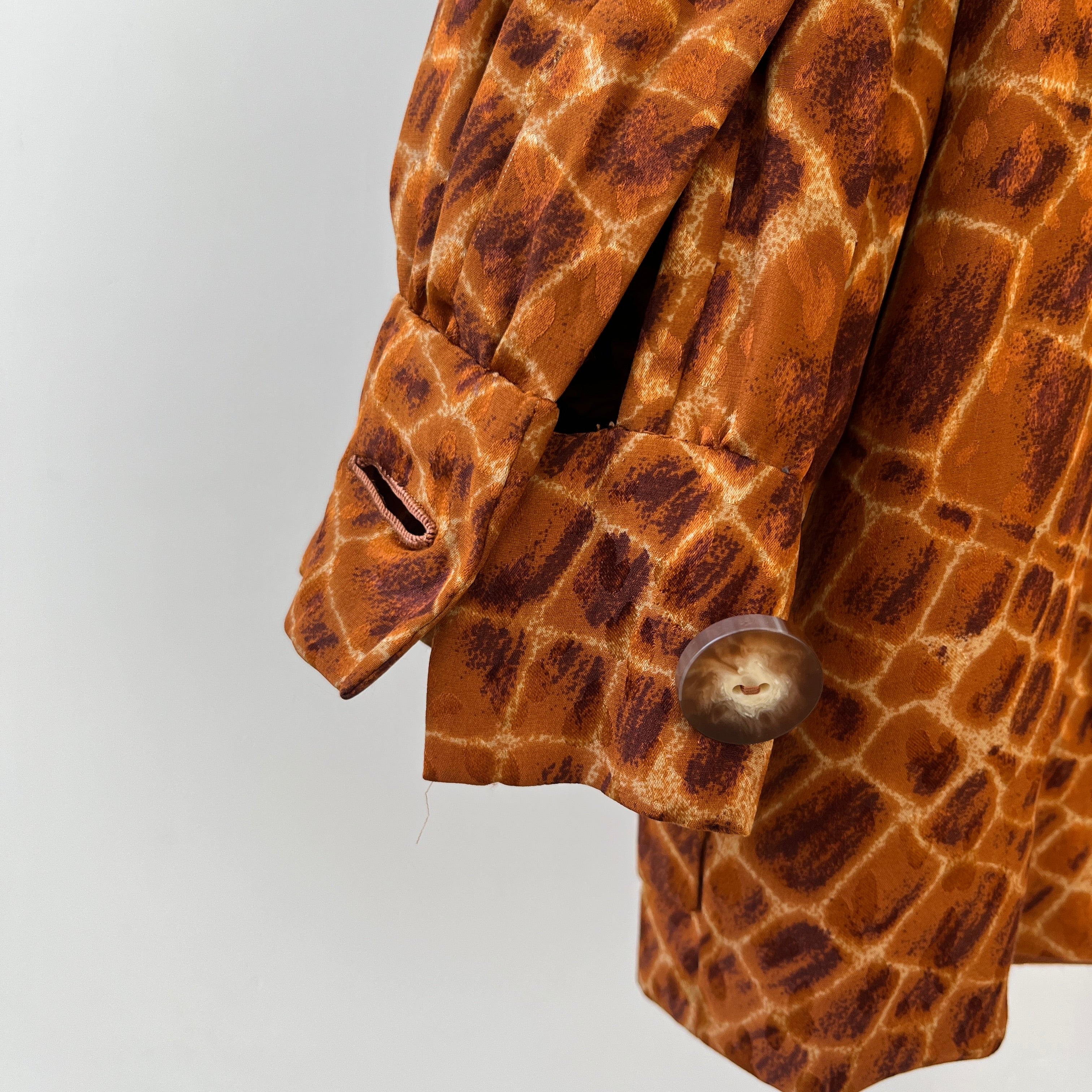 1980s Brown Alligator Print Blazer by Bill Blass