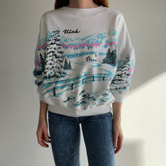 1990 Utah Winter Scape Wrap Around Sweatshirt