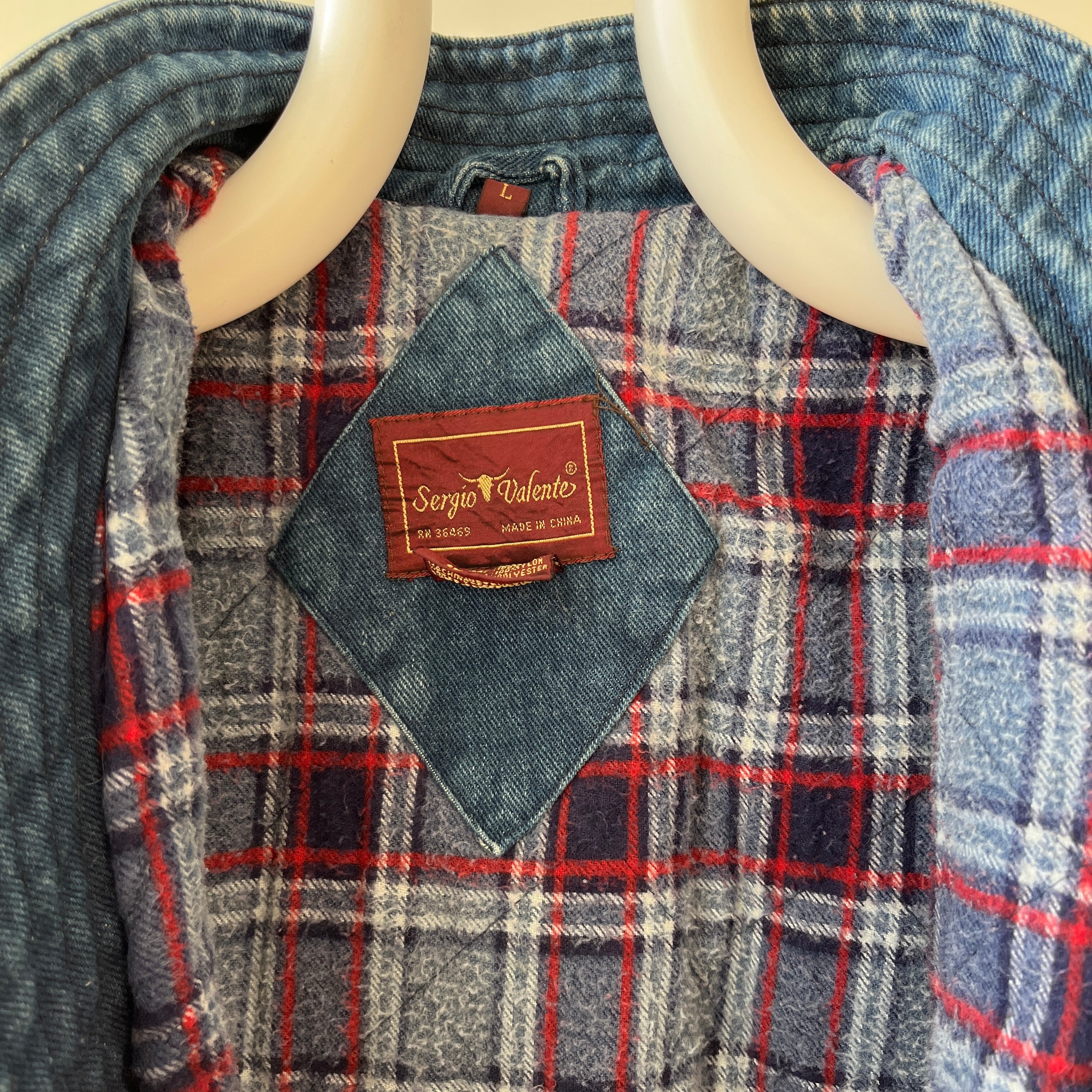 1980s Lined Snap Shawl Collar Denim Jean Jacket - Amazing Cut and Flannel Lined!
