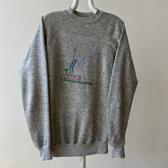 1980s Tennis Embroidered Sweatshirt - Martha Stewart Style