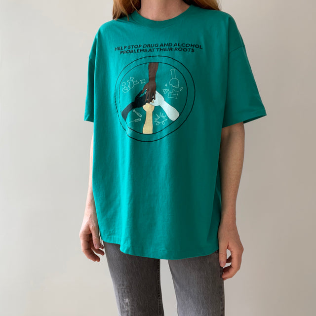 1980/90s Help Stop Drugs and Alcohol Problems At Their Roots - Berkley Community - T-Shirt