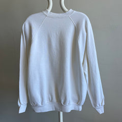 1980s Blank White Sweatshirt