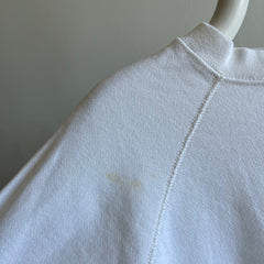 1980s Blank White Sweatshirt