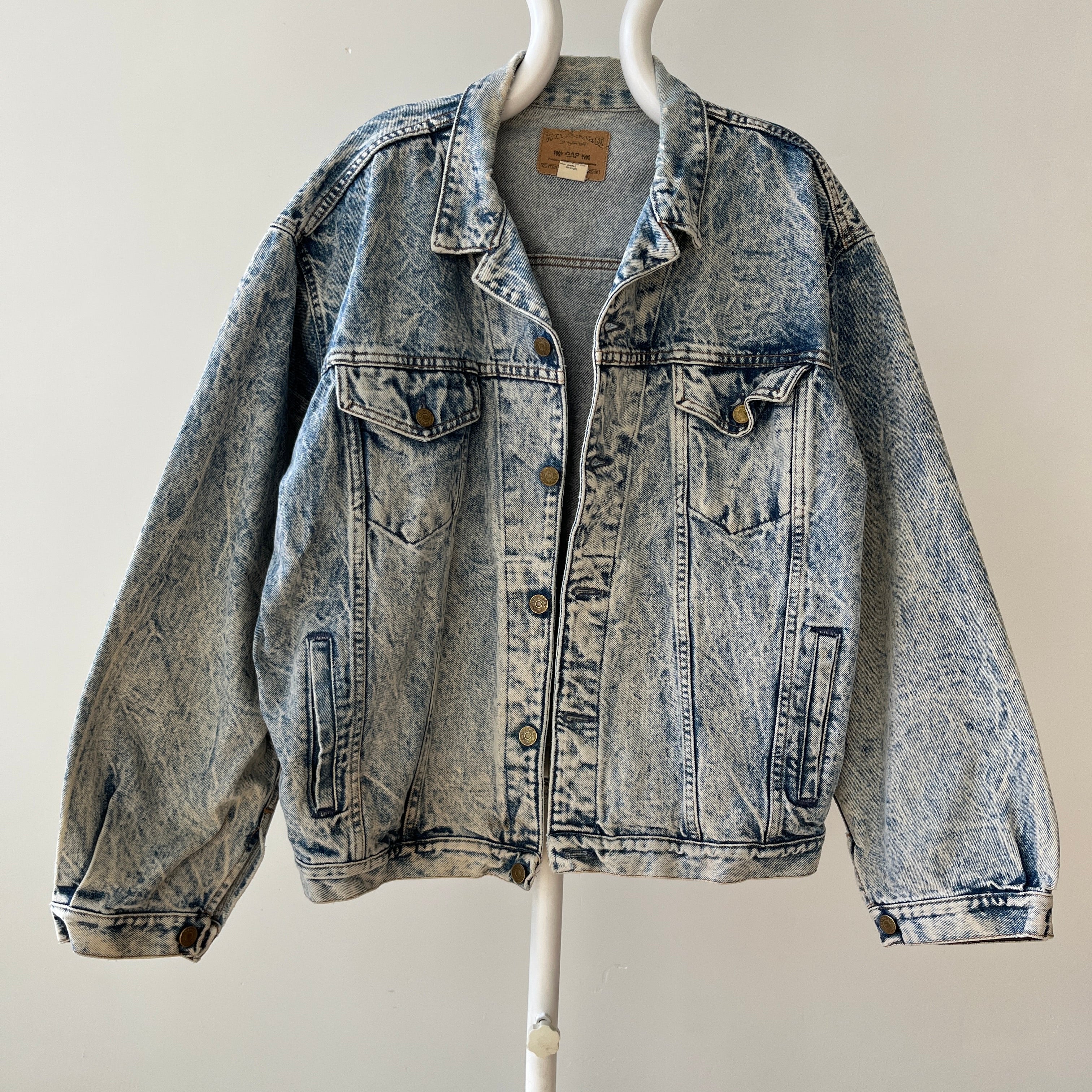 1980s Gap Work Force Acid Wash Denim Dad Jean Jacket