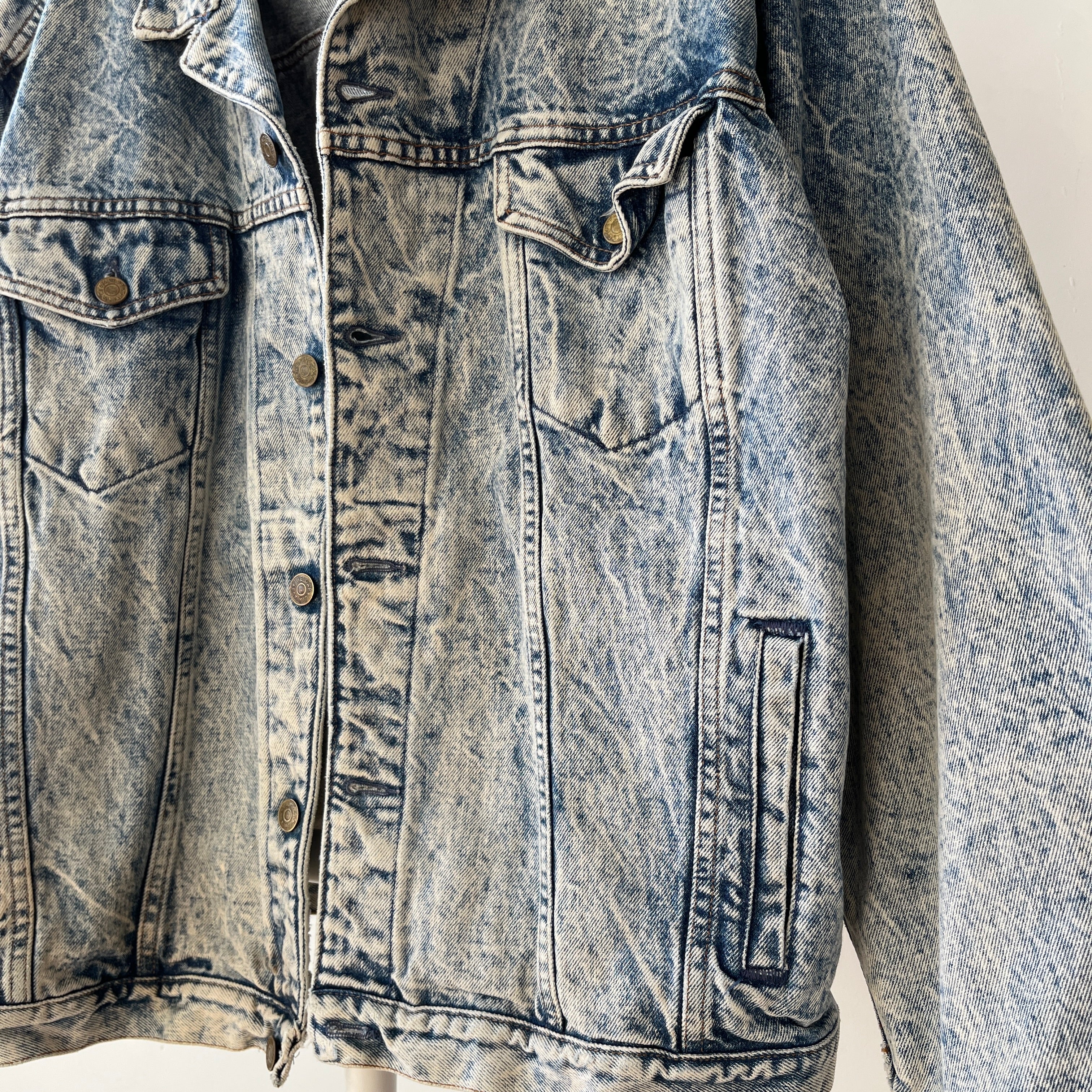 1980s Gap Work Force Acid Wash Denim Dad Jean Jacket