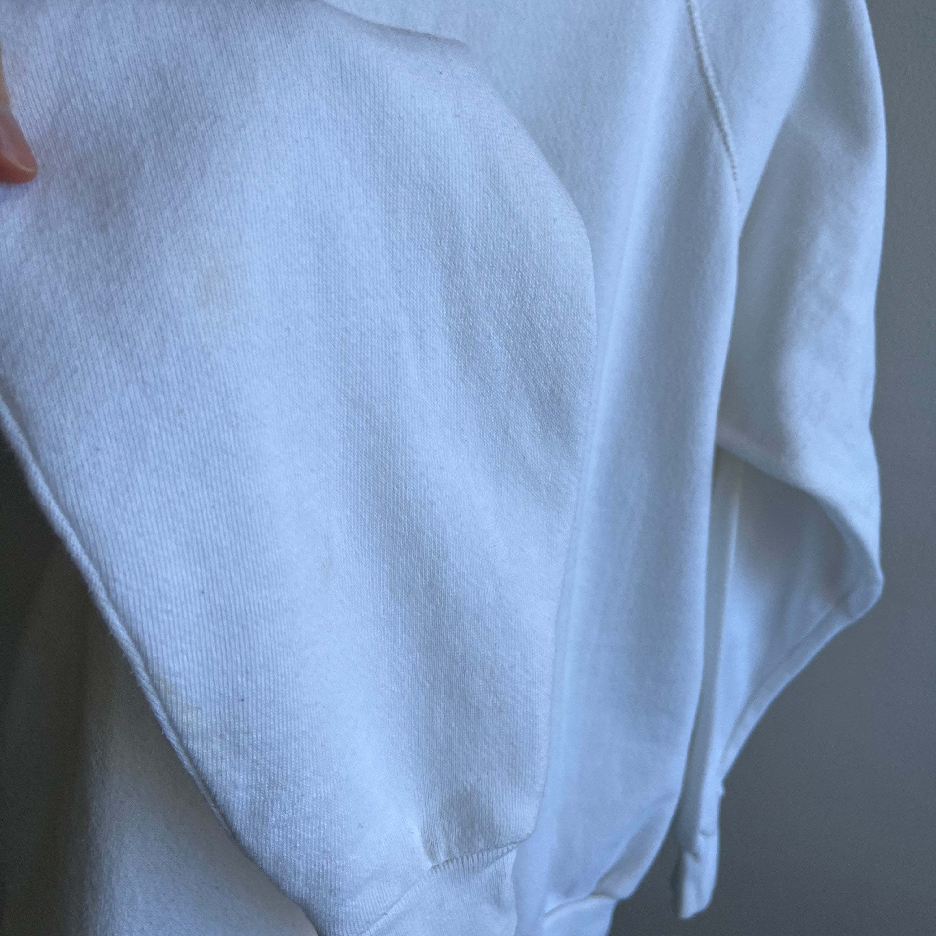 1980s Blank White Sweatshirt