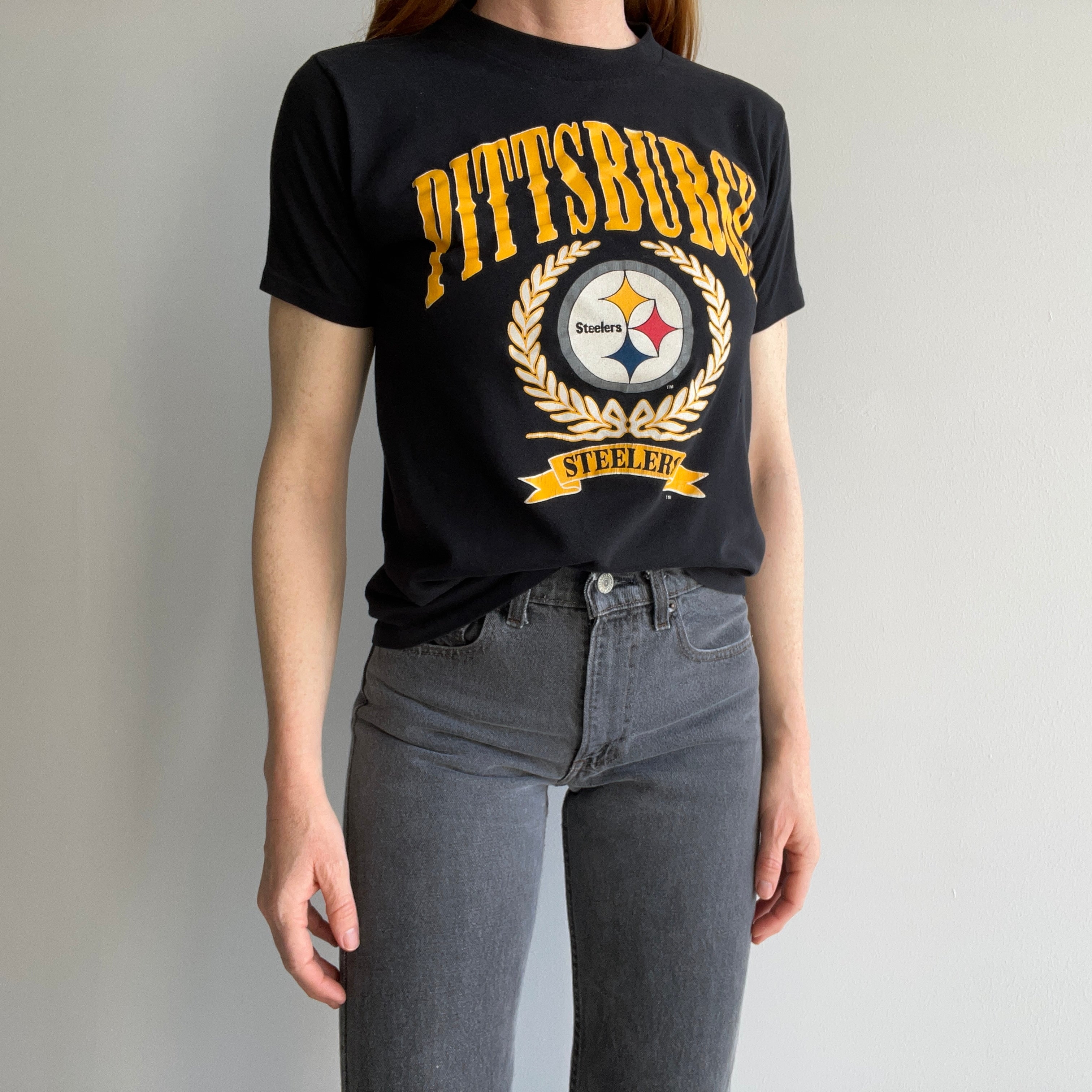 1980s Pittsburg Steelers NFL (Now For Ladies) T-Shirt by Artex