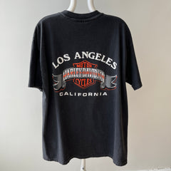 1987 Santa Los Angeles, California Harley Front and Back T-Shirt - Collectible