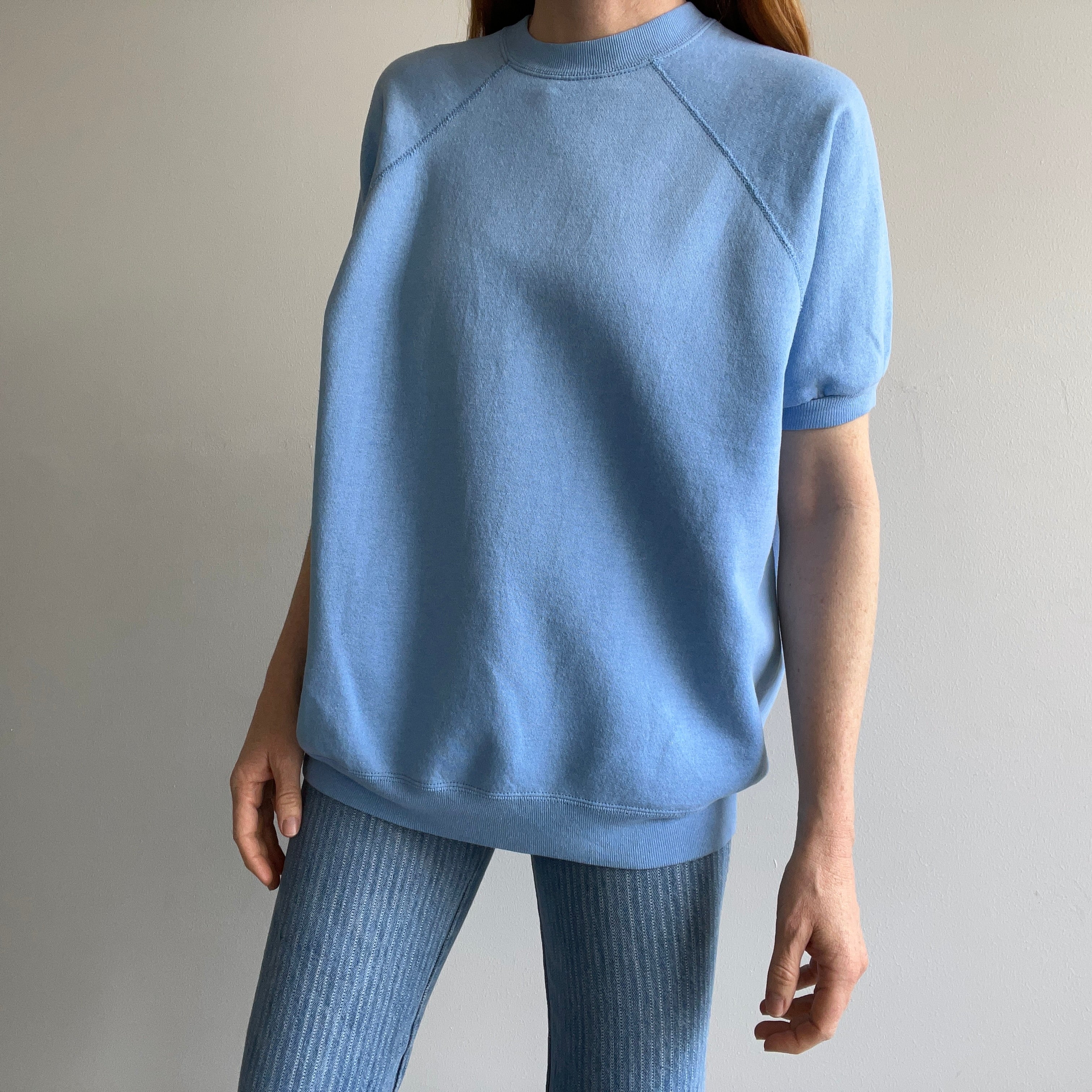 1980s Baby Blue Relaxed Fit Warm Up