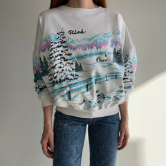 1990 Utah Winter Scape Wrap Around Sweatshirt