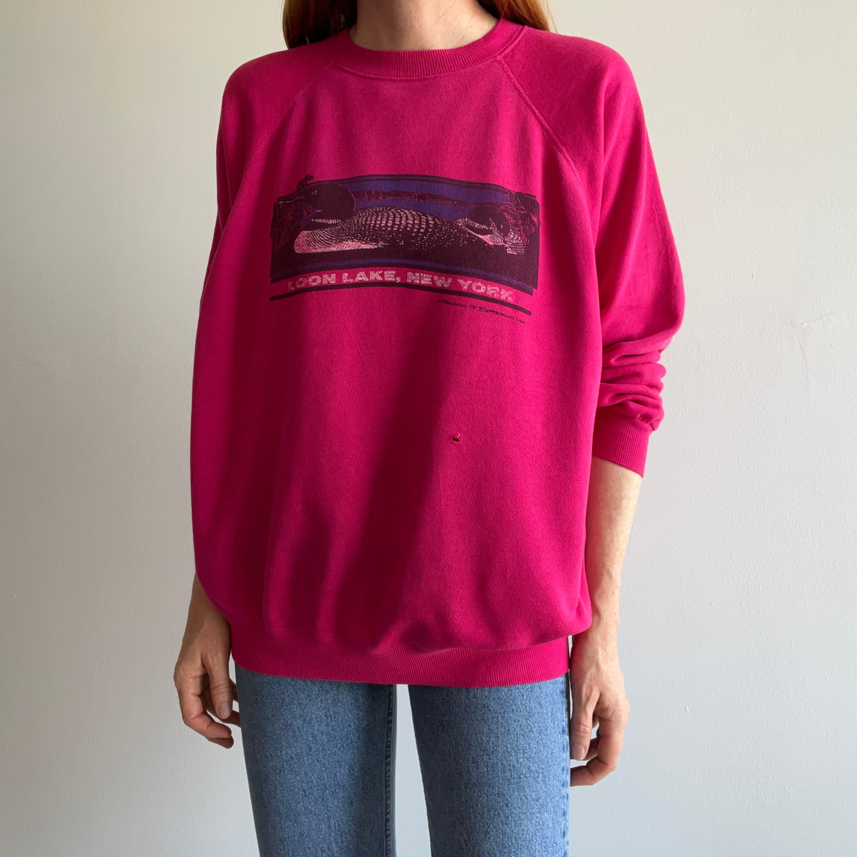 1980s Loon Lake, New York Worn Out Sweatshirt - BEST BEST BEST!