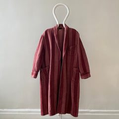 1940s Pilgrim Beacon Blanket Smoking Jacket with Sash - TINA COLLECTION