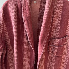 1940s Pilgrim Beacon Blanket Smoking Jacket with Sash - TINA COLLECTION