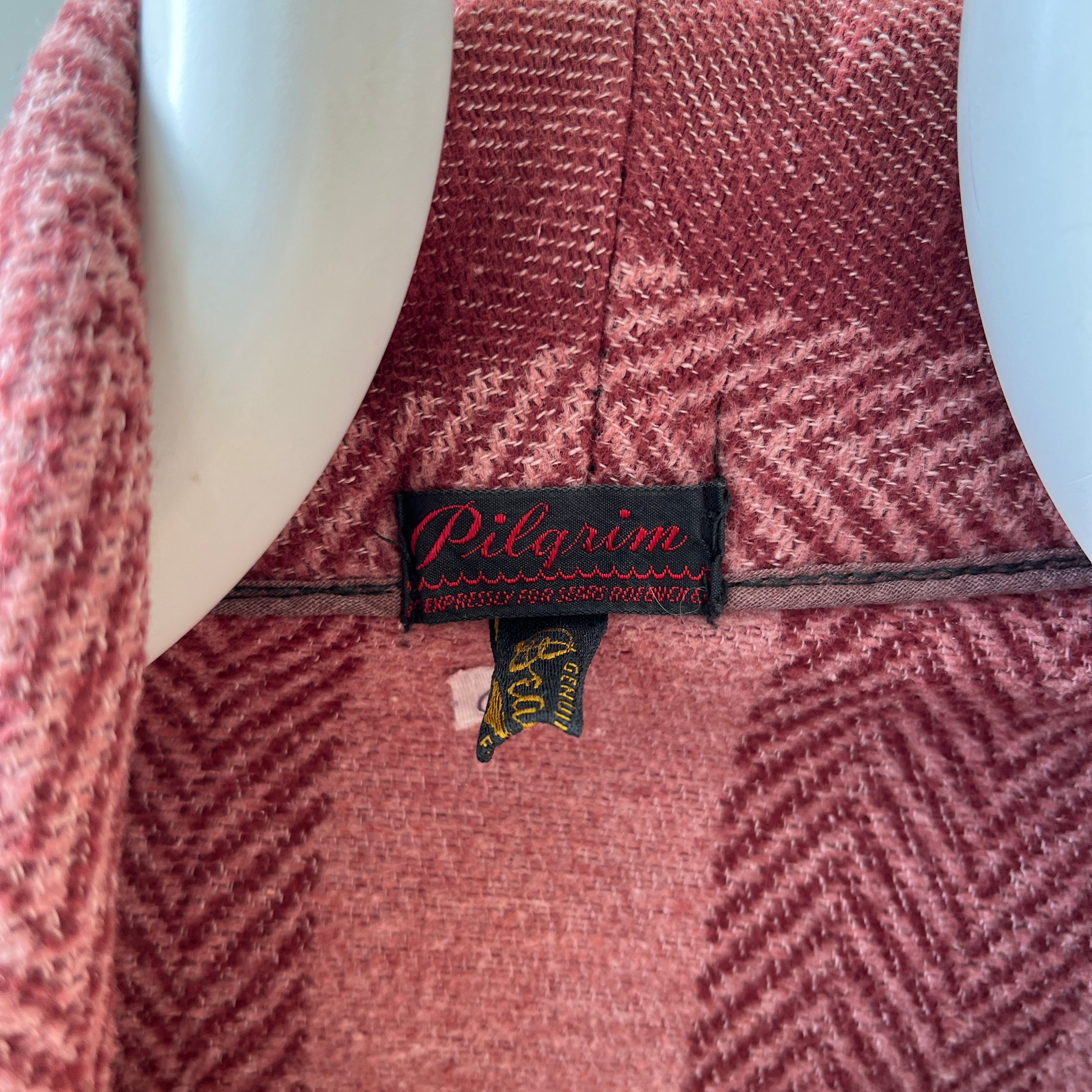 1940s Pilgrim Beacon Blanket Smoking Jacket with Sash - TINA COLLECTION