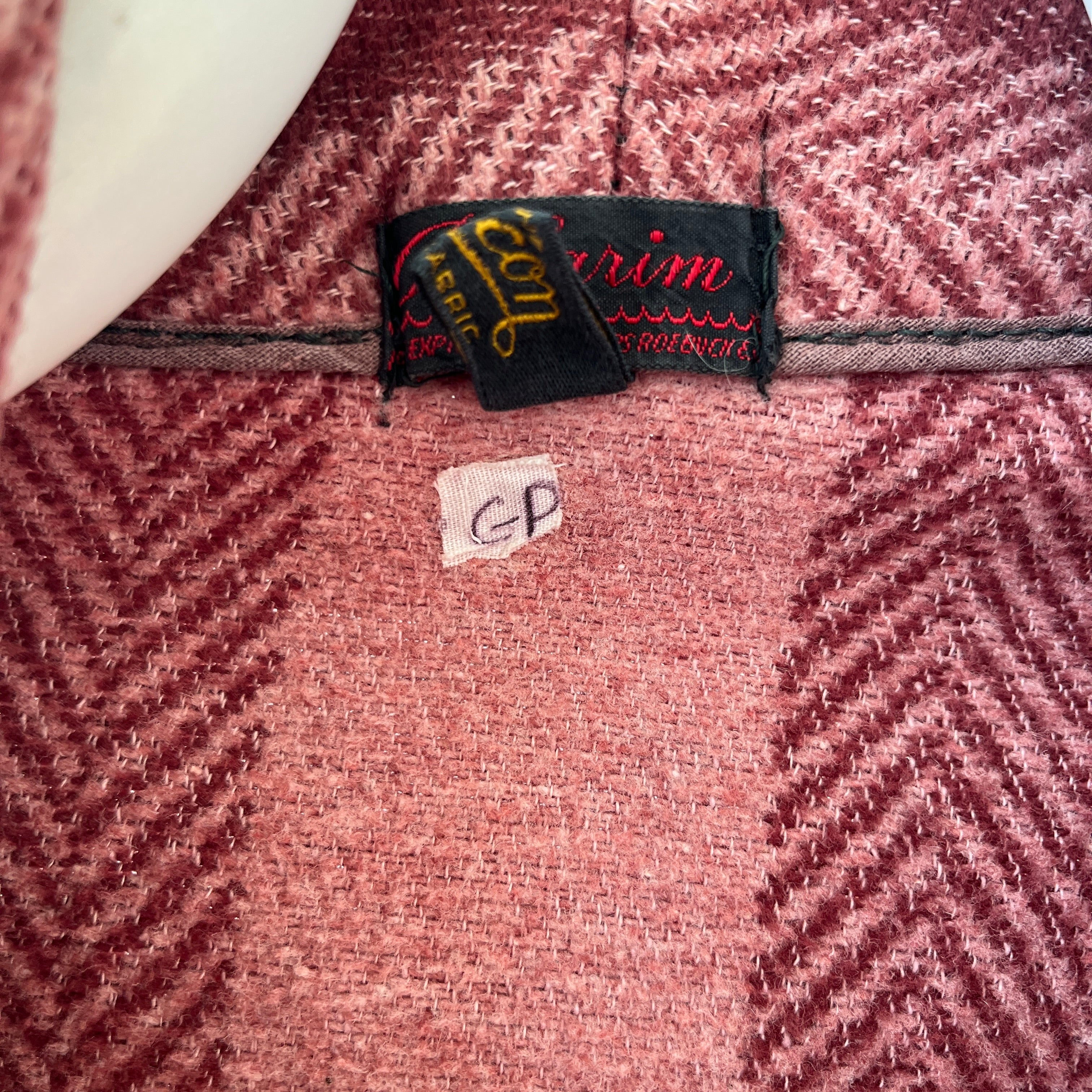 1940s Pilgrim Beacon Blanket Smoking Jacket with Sash - TINA COLLECTION